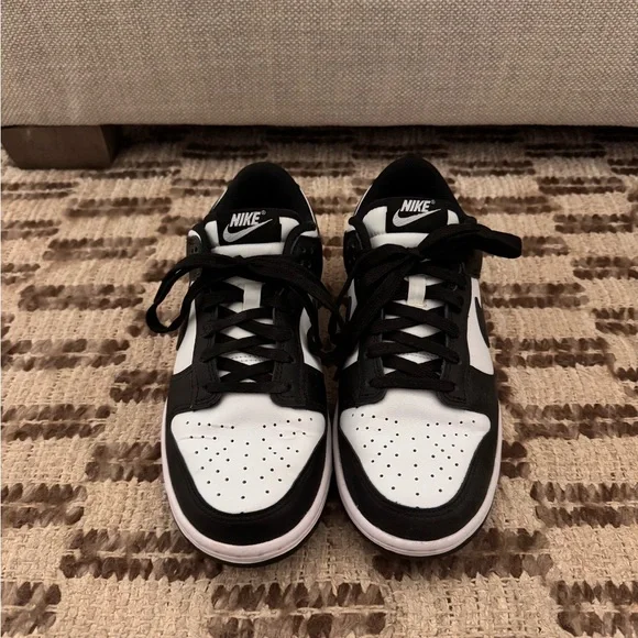 Nike Dunk Low Sneakers Black and White - Picture 2 of 8